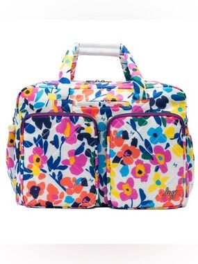 Lug Drifter Duffel Bag Wildflower Brights Multi-Color Neon Print